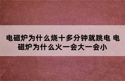 电磁炉为什么烧十多分钟就跳电 电磁炉为什么火一会大一会小